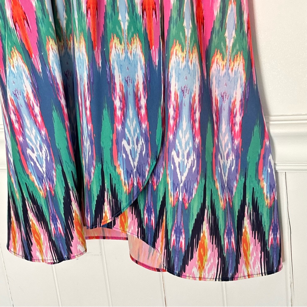 Athleta Martinique Ikat Colorful Midi Dress Size XXS 2XS/XS *K3 - Picture 7 of 15
